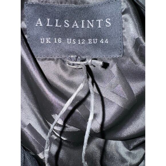 ALLSAINTS Peckham Geometric Jacquard women’s Puffer Jacket size 12 New no tags - Picture 10 of 10